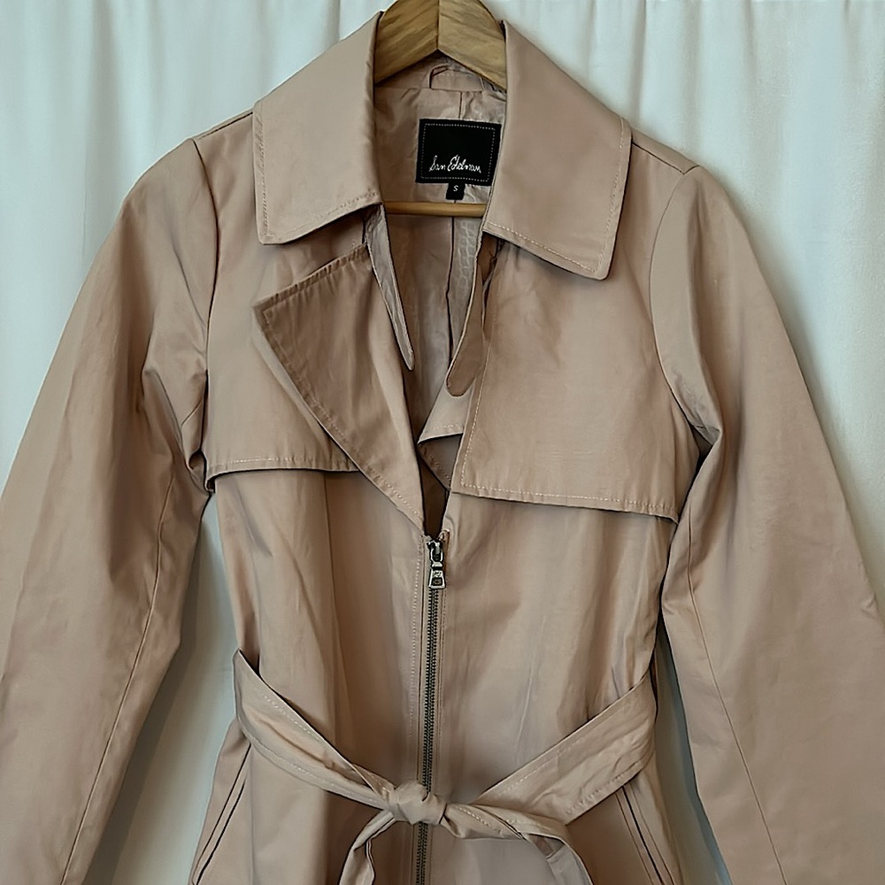 Sam Edelman Pretty in Pink Long Sleeve Belted Zippered Jacket Coat **Sz S**🌸🌸 - Picture 3 of 4
